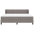 Box spring seng med hovedgærde Gråbrun 200 x 180 cm Stof