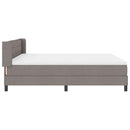 Box spring seng med hovedgærde Gråbrun 200 x 180 cm Stof