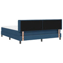Box spring seng med hovedgærde Blå 200 x 180 cm Stof
