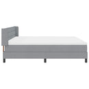 Box spring seng med hovedgærde Lysegrå 200 x 200 cm Stof