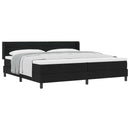 Box spring seng med hovedgærde Sort 200 x 200 cm Stof