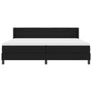 Box spring seng med hovedgærde Sort 200 x 200 cm Stof