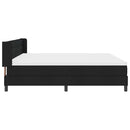 Box spring seng med hovedgærde Sort 200 x 200 cm Stof