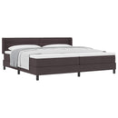 Box spring seng med hovedgærde Mørk Brun 200 x 200 cm Stof