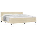 Box spring seng med madras Creme 200 x 200 cm Stof