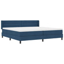 Box spring seng med hovedgærde Blå 200 x 200 cm Stof