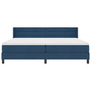 Box spring seng med hovedgærde Blå 200 x 200 cm Stof