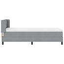 Box spring seng med hovedgærde Lysegrå 200 x 200 cm Stof
