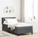 Box spring seng med hovedgærde Mørkegrå 200 x 80 cm Stof