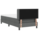 Box spring seng med hovedgærde Mørkegrå 200 x 80 cm Stof