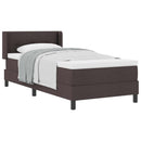 Box spring seng med hovedgærde Mørk Brun 200 x 80 cm Stof