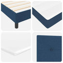Box spring seng med hovedgærde Blå 200 x 80 cm Stof
