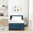 Box spring seng med hovedgærde Blå 200 x 80 cm Stof