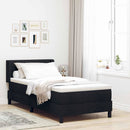 Box spring seng med hovedgærde Sort 190 x 90 cm Stof