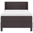 Box spring seng med hovedgærde Mørk Brun 190 x 90 cm Stof
