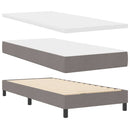 Box spring seng med hovedgærde Gråbrun 190 x 90 cm Stof