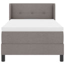 Box spring seng med hovedgærde Gråbrun 190 x 90 cm Stof