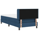 Box spring seng med hovedgærde Blå 190 x 90 cm Stof