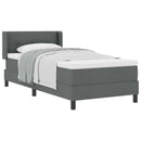 Box spring seng med hovedgærde Mørkegrå 200 x 100 cm Stof