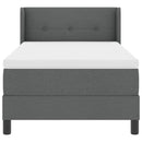 Box spring seng med hovedgærde Mørkegrå 200 x 100 cm Stof
