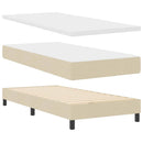 Box spring seng med hovedgærde Creme 200 x 100 cm Stof