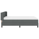Box spring seng med pude Mørkegrå 190 x 140 cm Stof