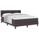Box spring seng med hovedgærde Mørk Brun 190 x 140 cm Stof