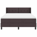 Box spring seng med hovedgærde Mørk Brun 190 x 140 cm Stof
