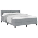 Box spring seng med hovedgærde Lysegrå 200 x 140 cm Stof