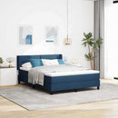 Box spring seng med hovedgærde Blå 200 x 140 cm Stof