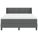 Box spring seng med hovedgærde Mørkegrå 200 x 160 cm Stof