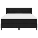 Box spring seng med hovedgærde Sort 200 x 160 cm Stof