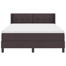 Box spring seng med hovedgærde Mørk Brun 200 x 160 cm Stof