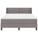 Box spring seng med hovedgærde Gråbrun 200 x 160 cm Stof