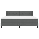 Box spring seng med hovedgærde Mørkegrå 200 x 180 cm Stof