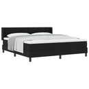 Box spring seng med hovedgærde Sort 200 x 180 cm Stof