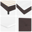 Box spring seng med hovedgærde Mørk Brun 200 x 180 cm Stof