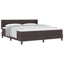Box spring seng med hovedgærde Mørk Brun 200 x 180 cm Stof