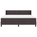 Box spring seng med hovedgærde Mørk Brun 200 x 180 cm Stof