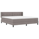 Box spring seng med hovedgærde Gråbrun 200 x 180 cm Stof
