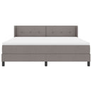 Box spring seng med hovedgærde Gråbrun 200 x 180 cm Stof