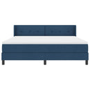 Box spring seng med hovedgærde Blå 200 x 180 cm Stof
