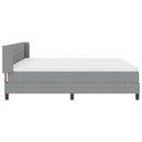 Box spring seng med hovedgærde Lysegrå 200 x 200 cm Stof