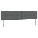 Box spring seng med hovedgærde Mørkegrå 200 x 200 cm Stof