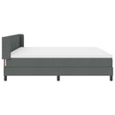 Box spring seng med hovedgærde Mørkegrå 200 x 200 cm Stof