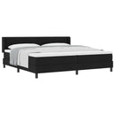 Box spring seng med hovedgærde Sort 200 x 200 cm Stof
