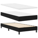 Box spring seng med hovedgærde Sort 200 x 200 cm Stof