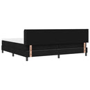 Box spring seng med hovedgærde Sort 200 x 200 cm Stof