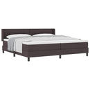 Box spring seng med hovedgærde Mørk Brun 200 x 200 cm Stof
