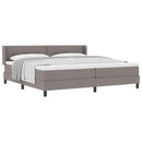 Box spring seng med hovedgærde Gråbrun 200 x 200 cm Stof